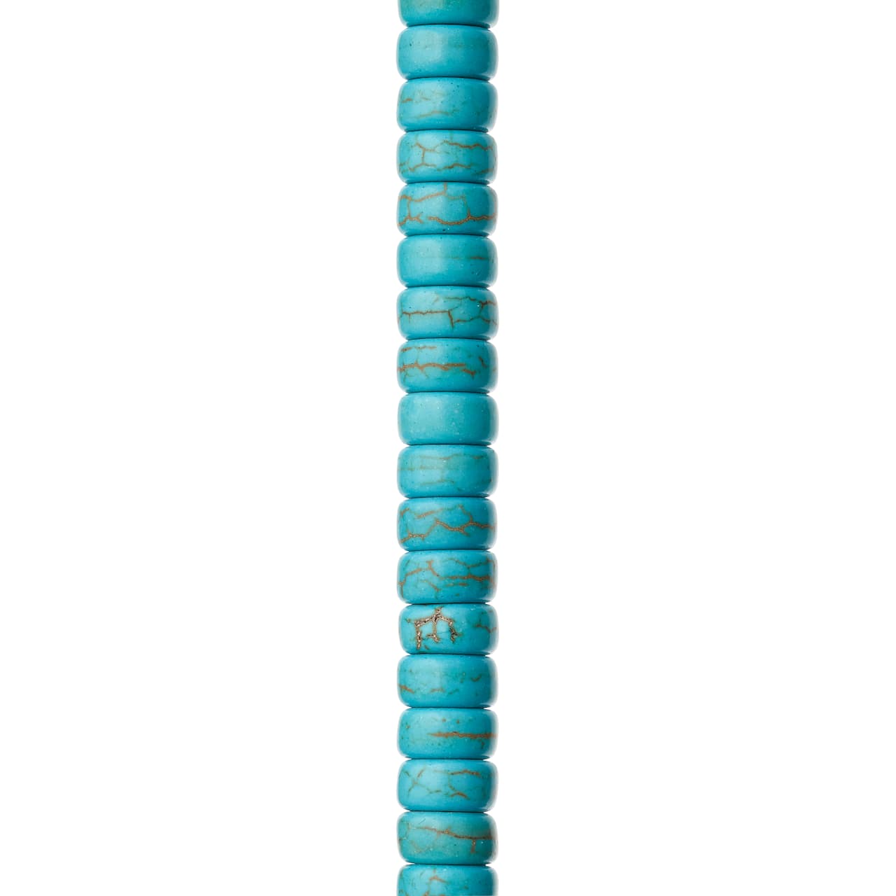 Turquoise Dyed Reconstituted Howlite Heishi Beads, 8mm by Bead Landing™